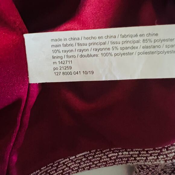 Eloquii Soft Heathered Moto Zip Up Jacket Size 18 20 Red - Picture 6 of 11